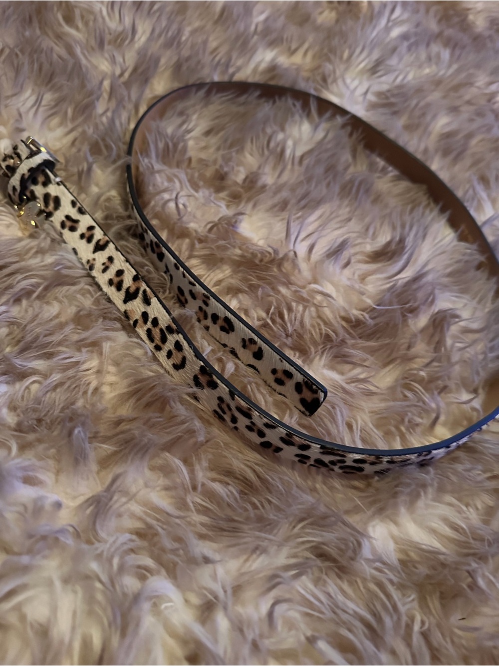 Kate Spade Leopard Print Haircalf Belt - Picture 2 of 8